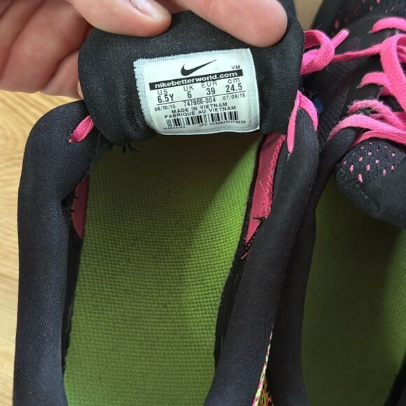 NIKE Big Kids LunarGlide Sneakers 6.5Y 8.5W Blue Black Pink Athleisure Running - Picture 9 of 9